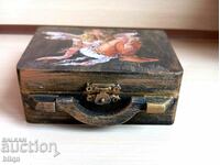 Very Beautiful Old Wooden Box For Jewelry, Trinkets