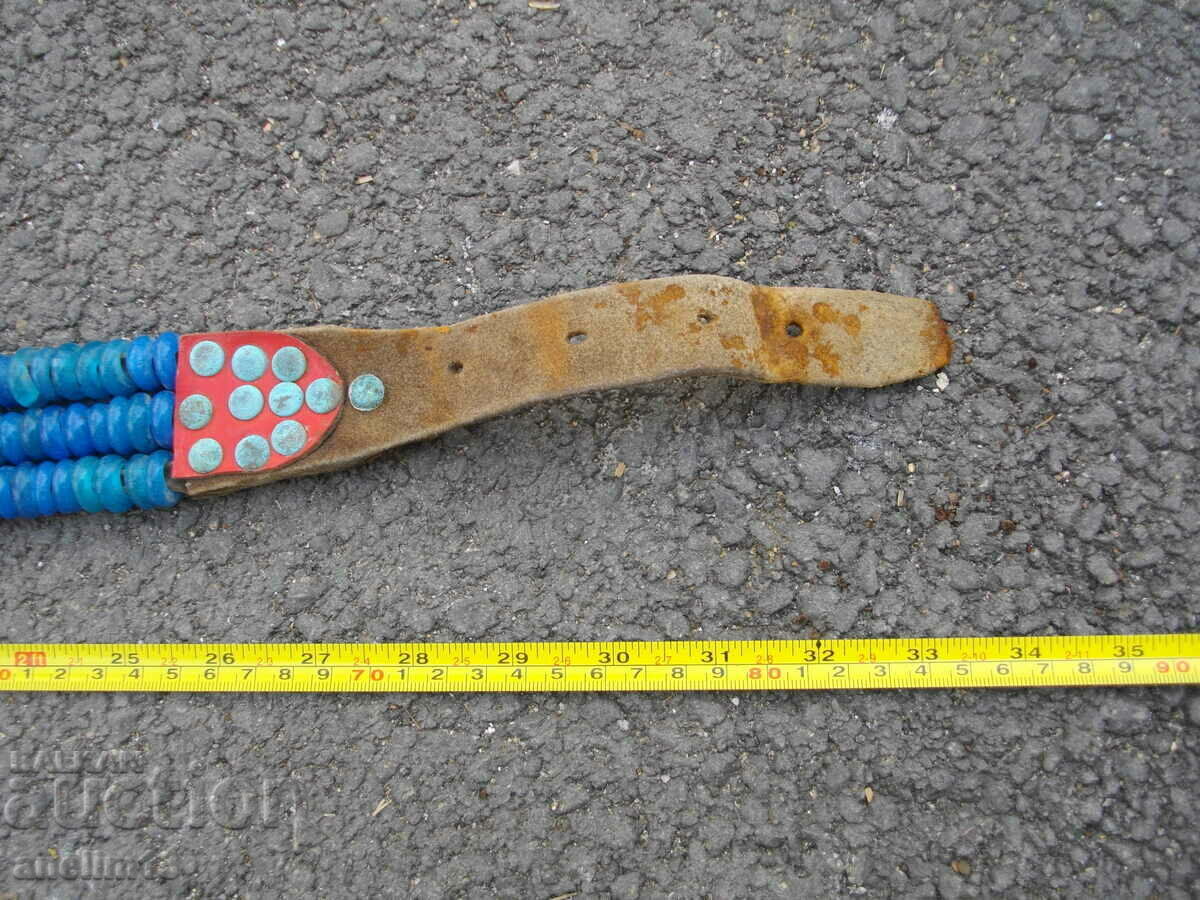 OLD HORSE TACK GLASS BEADS - 6 OLD HORSE TACK GLASS BEADS - 6