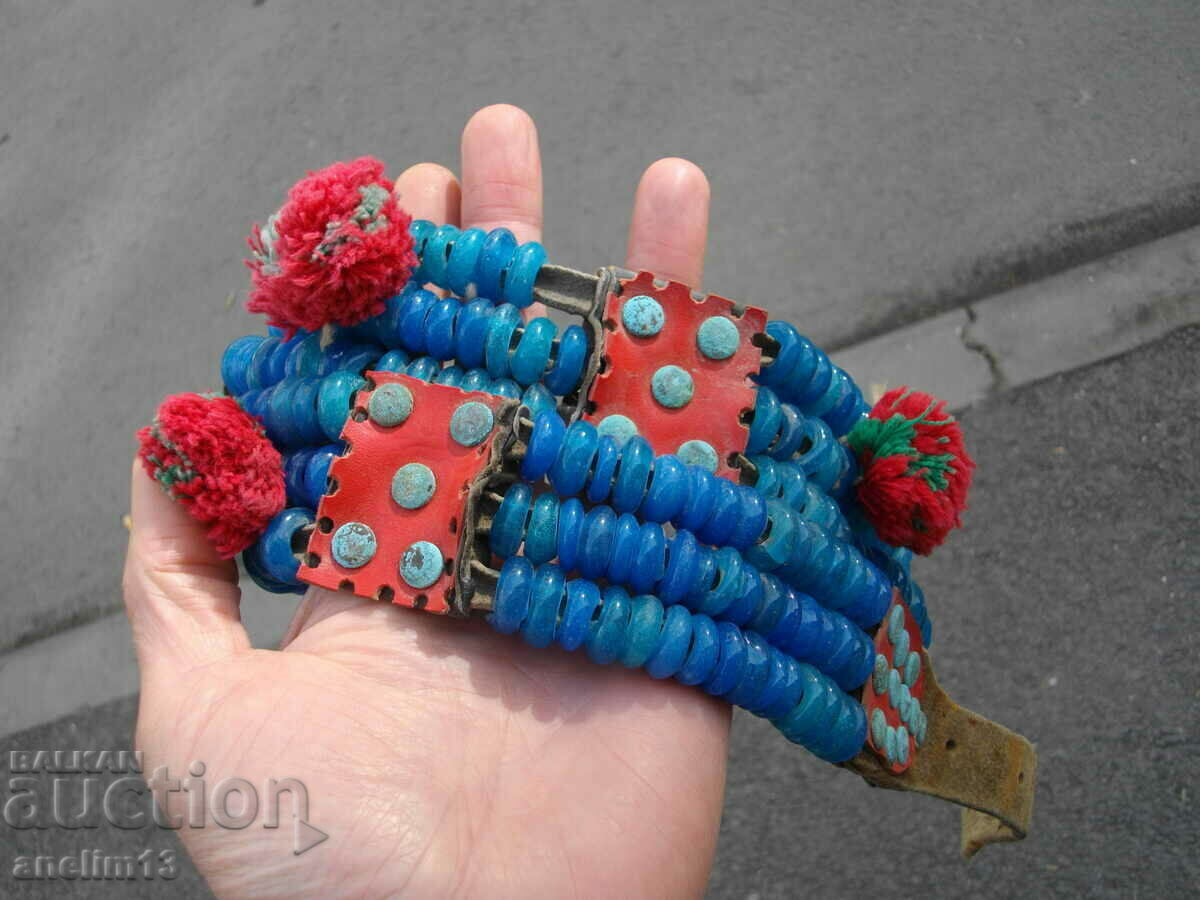 OLD HORSE TACK GLASS BEADS - 7 OLD HORSE TACK GLASS BEADS - 7