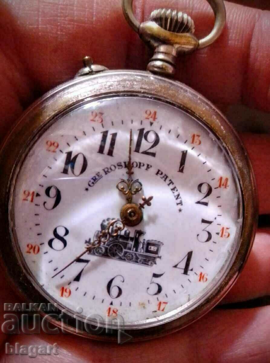 Railway pocket watch - Roskopf - 5 Railway pocket watch - Roskopf - 5