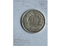 silver coin 1/2 franc silver Switzerland 1948