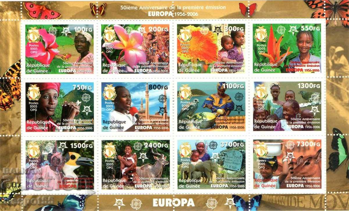 2006. Guineea. 50 de ani de la primele mărci EUROPA. Bloc.