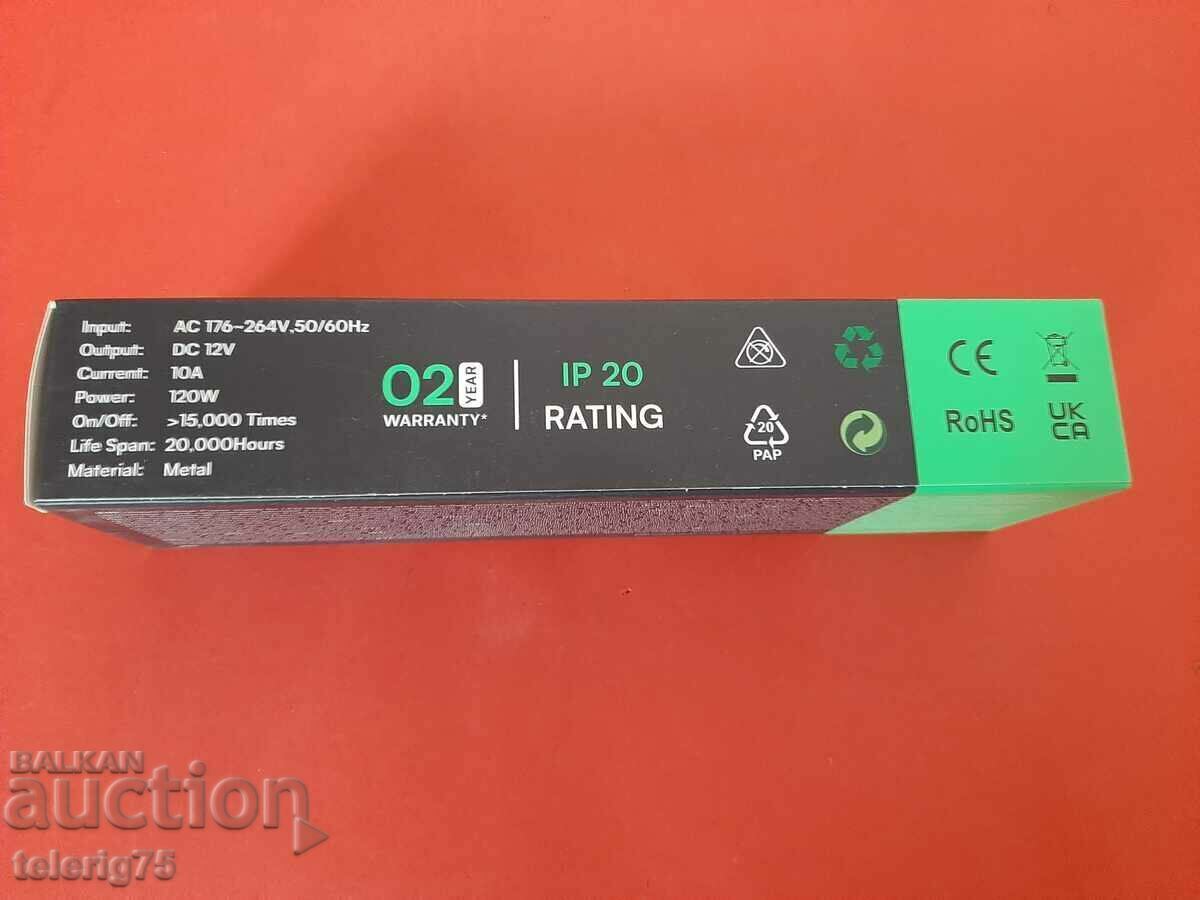 V-TAC Power Supply for LED Strips 120W, 10A, 12V with price 25.00 BGN | € 12.78 V-TAC Power Supply for LED Strips 120W, 10A, 12V with price 25.00 BGN | € 12.78