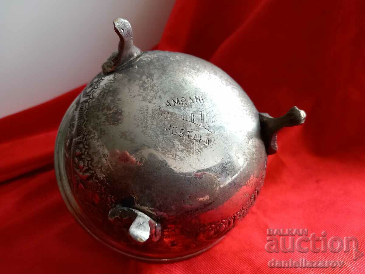 Delivery of Old PERSIAN Silver Plated Bowl, Bonbonniera, Sugar Bowl Delivery of Old PERSIAN Silver Plated Bowl, Bonbonniera, Sugar Bowl