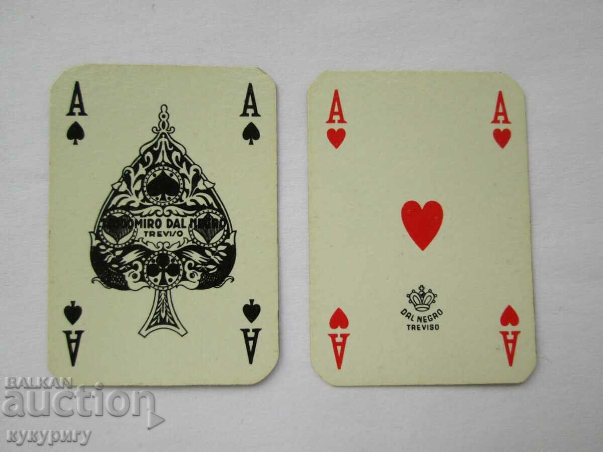 Licitație Set de jocuri vechi de cărți mici pentru poker Del Negro Treviso