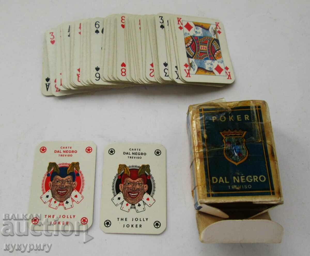Set de jocuri vechi de cărți mici pentru poker Del Negro Treviso