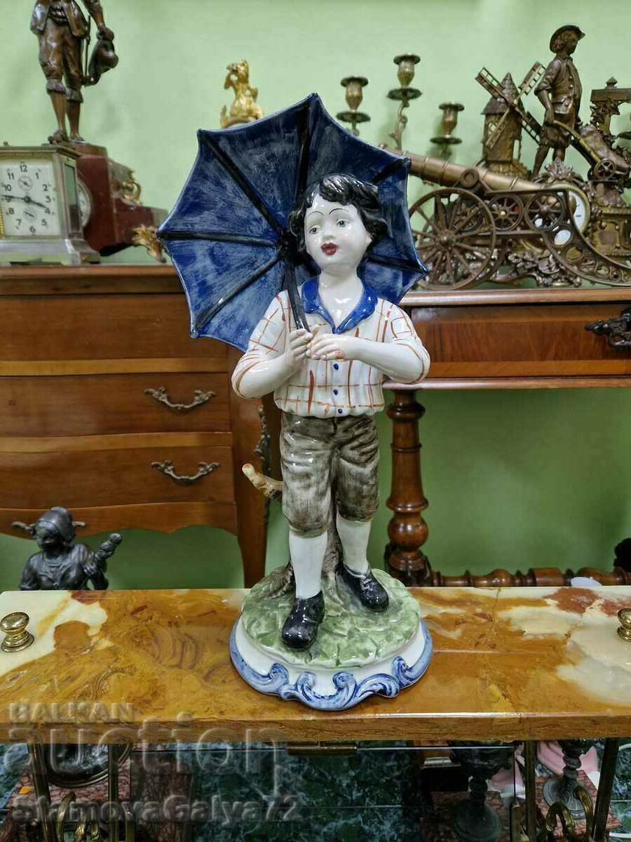 Превъзходна антикварна италианска порцеланова фигура Capodim Превъзходна антикварна италианска порцеланова фигура Capodim