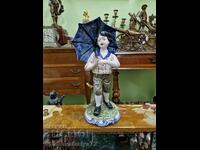 A superb antique Italian Capodim porcelain figure