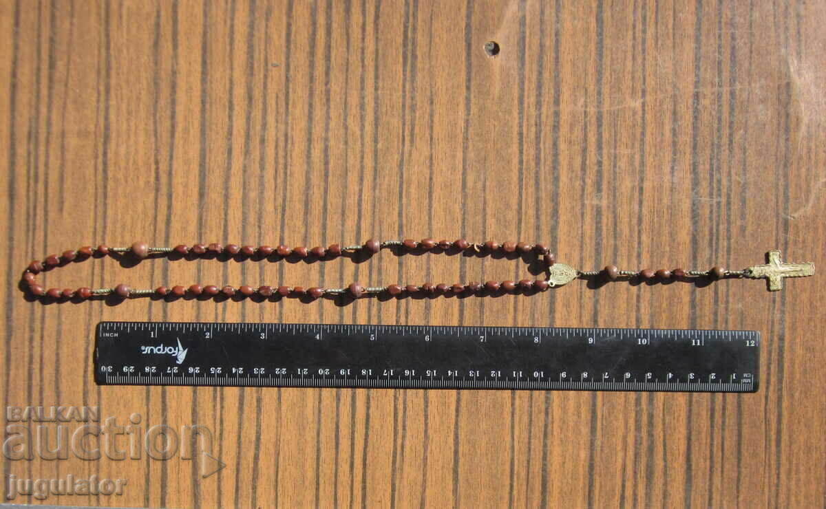 antique religious catholic rosary with cross and icon - 7 antique religious catholic rosary with cross and icon - 7