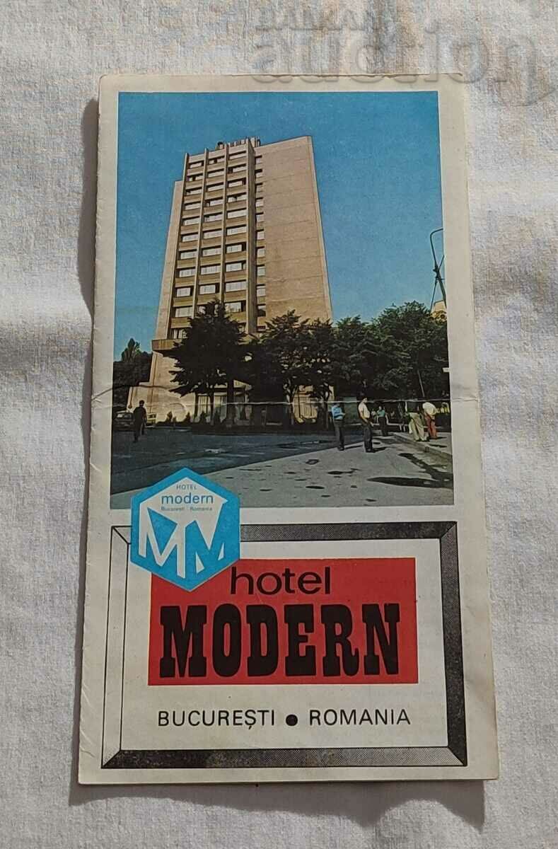 BROSURĂ HOTEL BUCUREȘTI ROMÂNIA MODERNĂ 1989