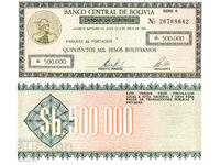 tino37- BOLIVIA - 500000 PESOS BOLIVIANOS - 1984 - UNC