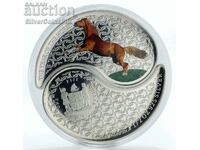 Silver 1 oz Year of the Horse Ying and Yang 2014 Fiji