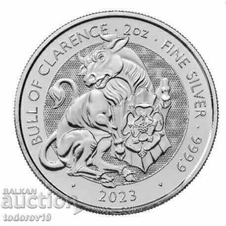 NEW!!! 2 oz Beasts of the Tudors The Bull of Clarence - 2023