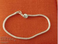 Bracelet jewelery silver plated with rhodium plating