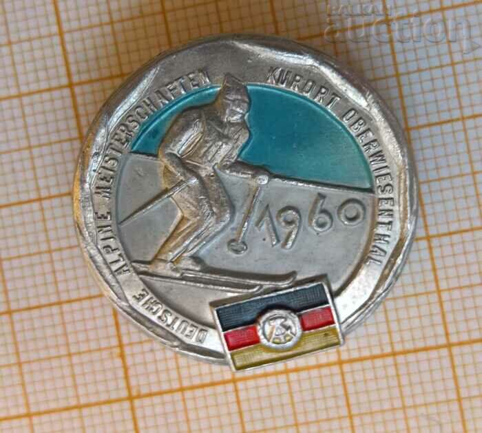 Winter sports badge 1960 Germany German