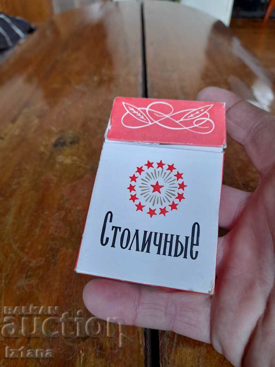 Vechea cutie de țigări Stolichnie cu preț 12.00 BGN | € 6.14 Vechea cutie de țigări Stolichnie cu preț 12.00 BGN | € 6.14