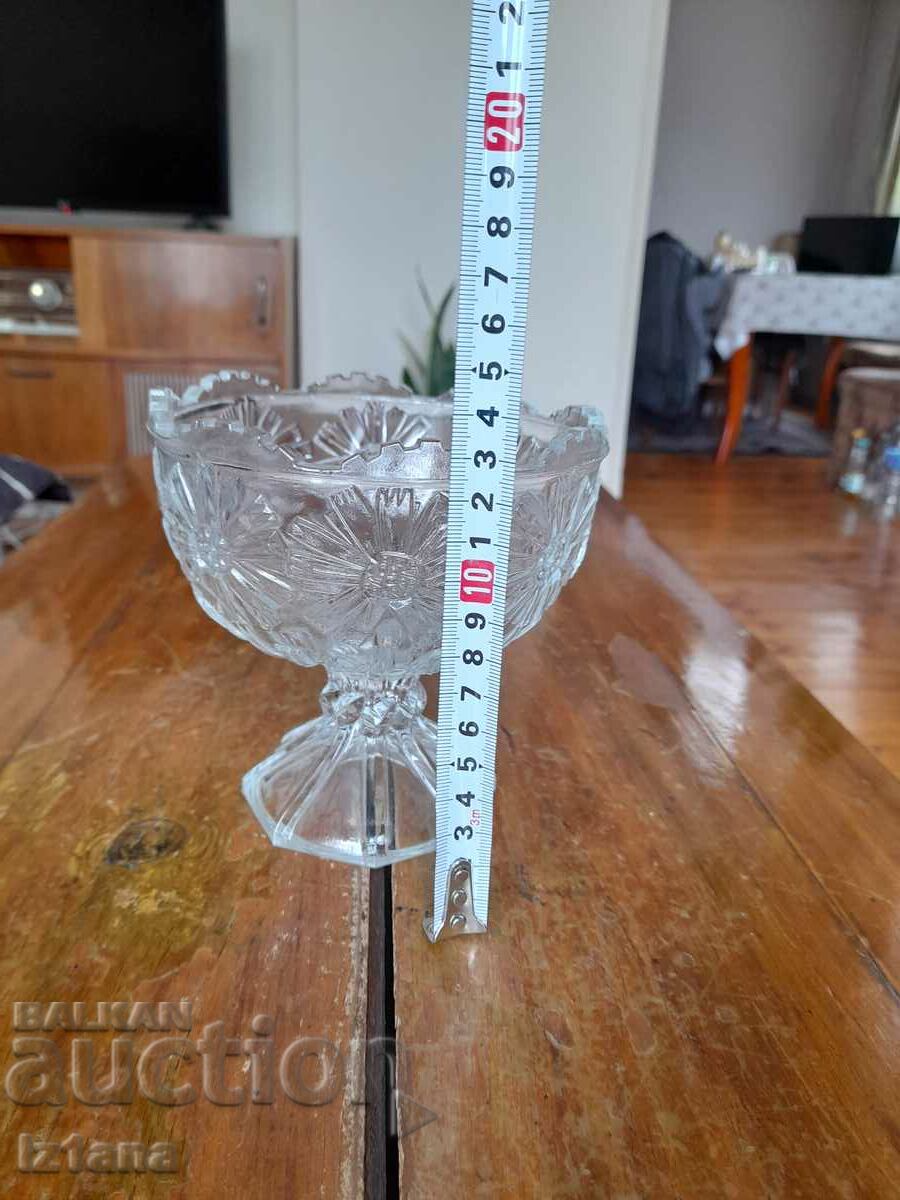 Old glass bowl with price 45.00 BGN | € 23.01 Old glass bowl with price 45.00 BGN | € 23.01