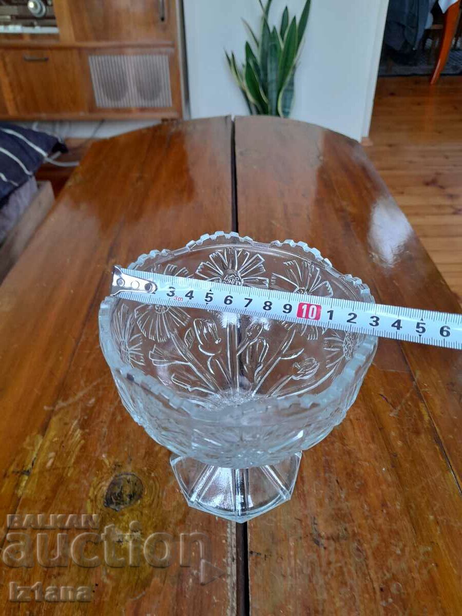 Auction Old glass bowl Auction Old glass bowl