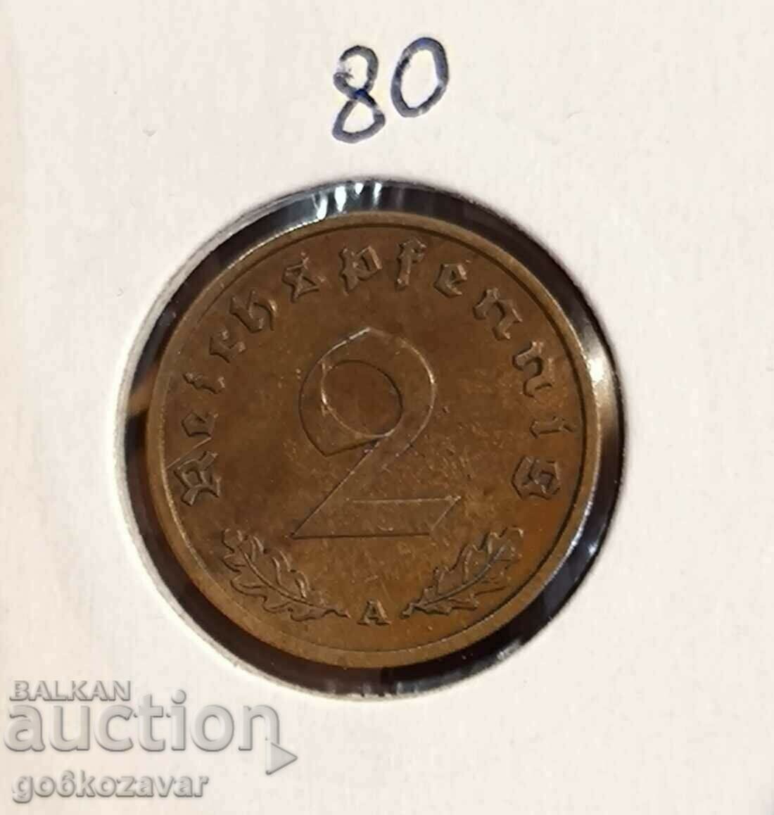 Germany Third Reich 2 Reichspfennig 1939 with price 4.90 BGN | € 2.51 Germany Third Reich 2 Reichspfennig 1939 with price 4.90 BGN | € 2.51