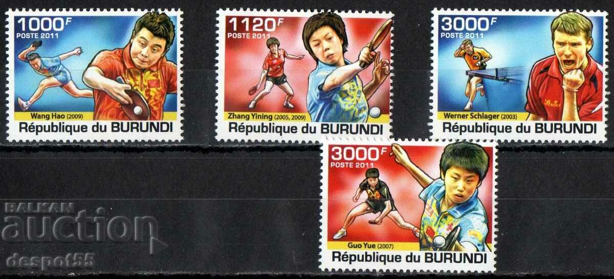 2011. Burundi. Personalities - Table tennis champions.
