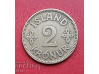 Исландия-2 крони 1925-мн.рядка-тираж 126 х. бр.