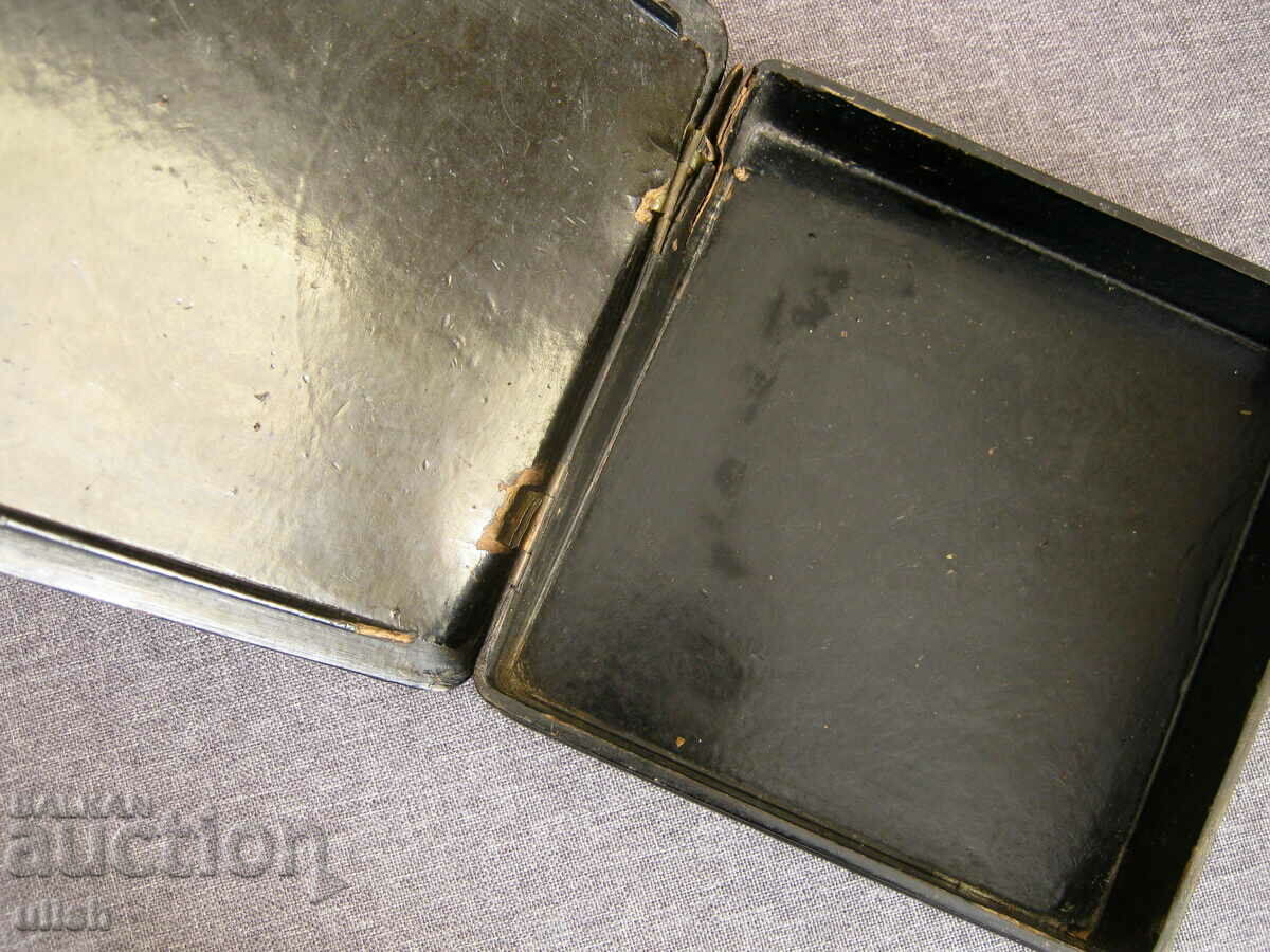 Antique jewelry box papier mache old China - 5 Antique jewelry box papier mache old China - 5