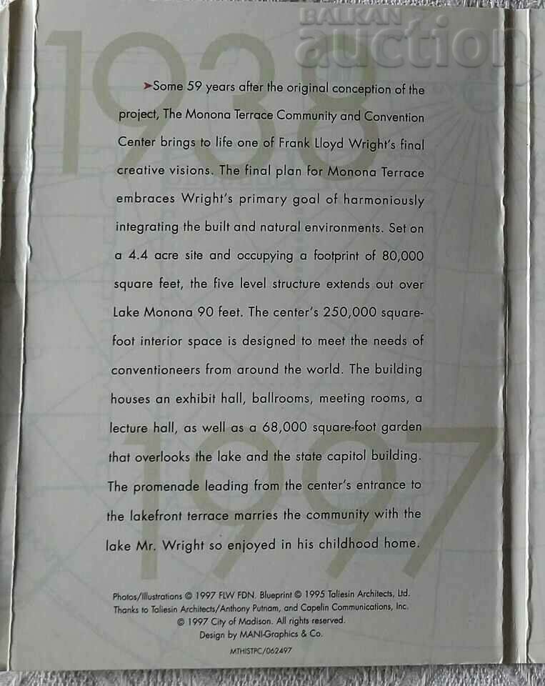 ΜΠΡΟΣΟΥΡΑ FRANK LLOYD WRIGHT ARCHITECTURE 1997 - 6 ΜΠΡΟΣΟΥΡΑ FRANK LLOYD WRIGHT ARCHITECTURE 1997 - 6