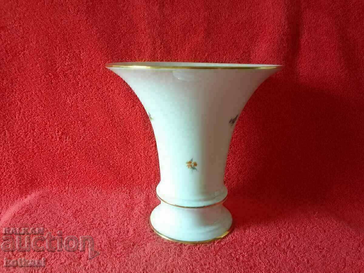 Auction  Old porcelain vase Furstenberg F Meissen bouquet