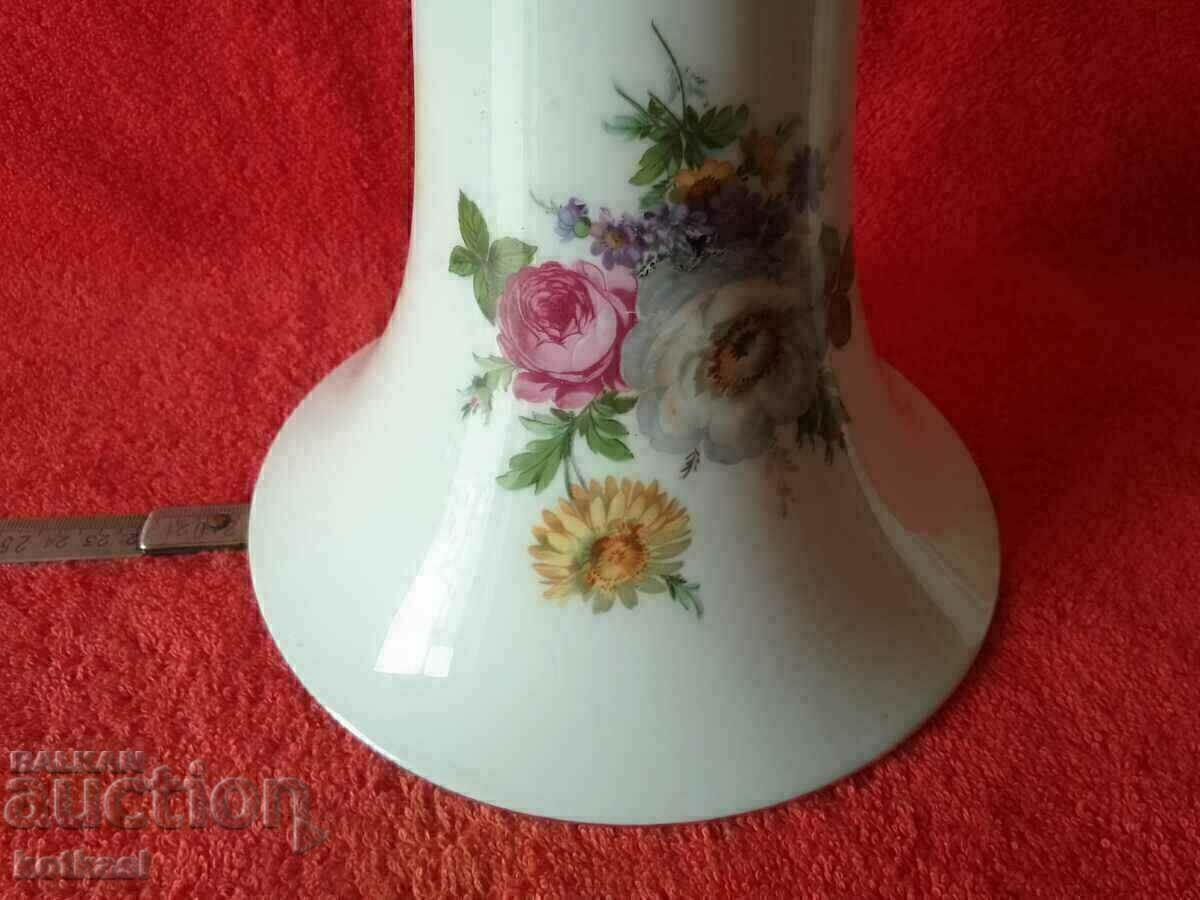 Old porcelain vase Furstenberg F Meissen bouquet - 7