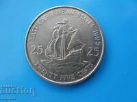 25 cents 1995 Eastern Caribbean