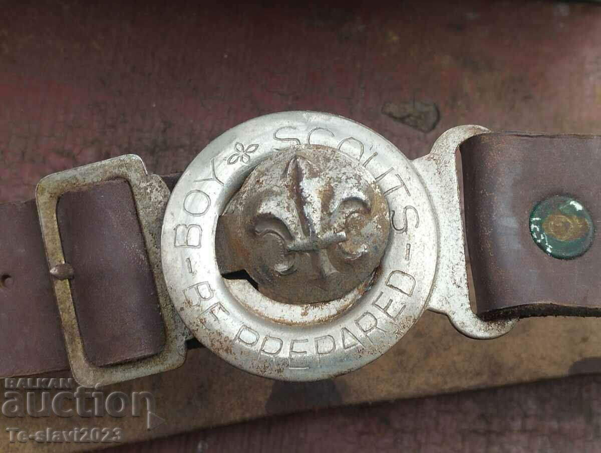 Old belt, buckle - Boy Scout