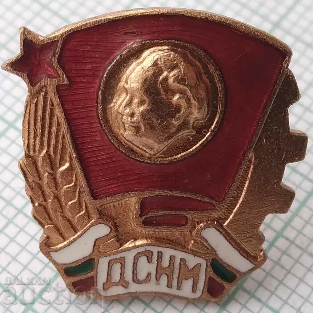 15224 DSNM National Youth Union - bronze enamel screw with price 8.00 BGN | € 4.09 15224 DSNM National Youth Union - bronze enamel screw with price 8.00 BGN | € 4.09