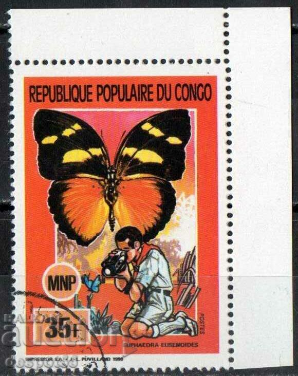 1991. Congo, Rep. Cercetași, fluturi și ciuperci.