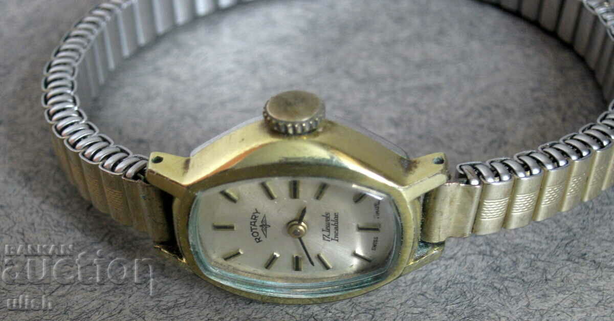 Ρετρό Vintage περιστροφικό γυναικείο επίχρυσο ρολόι cal. 69-2