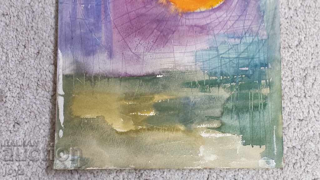 Аукцион КАРТИНА  АБСТРАКЦИЯ АКВАРЕЛ