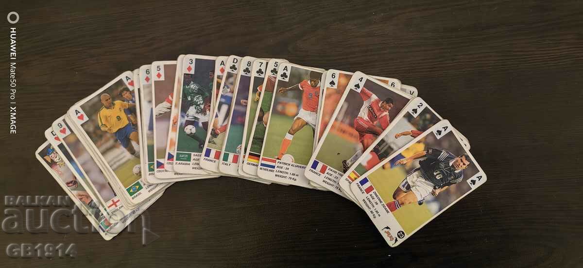 40 pcs. playing cards with football players, 2000