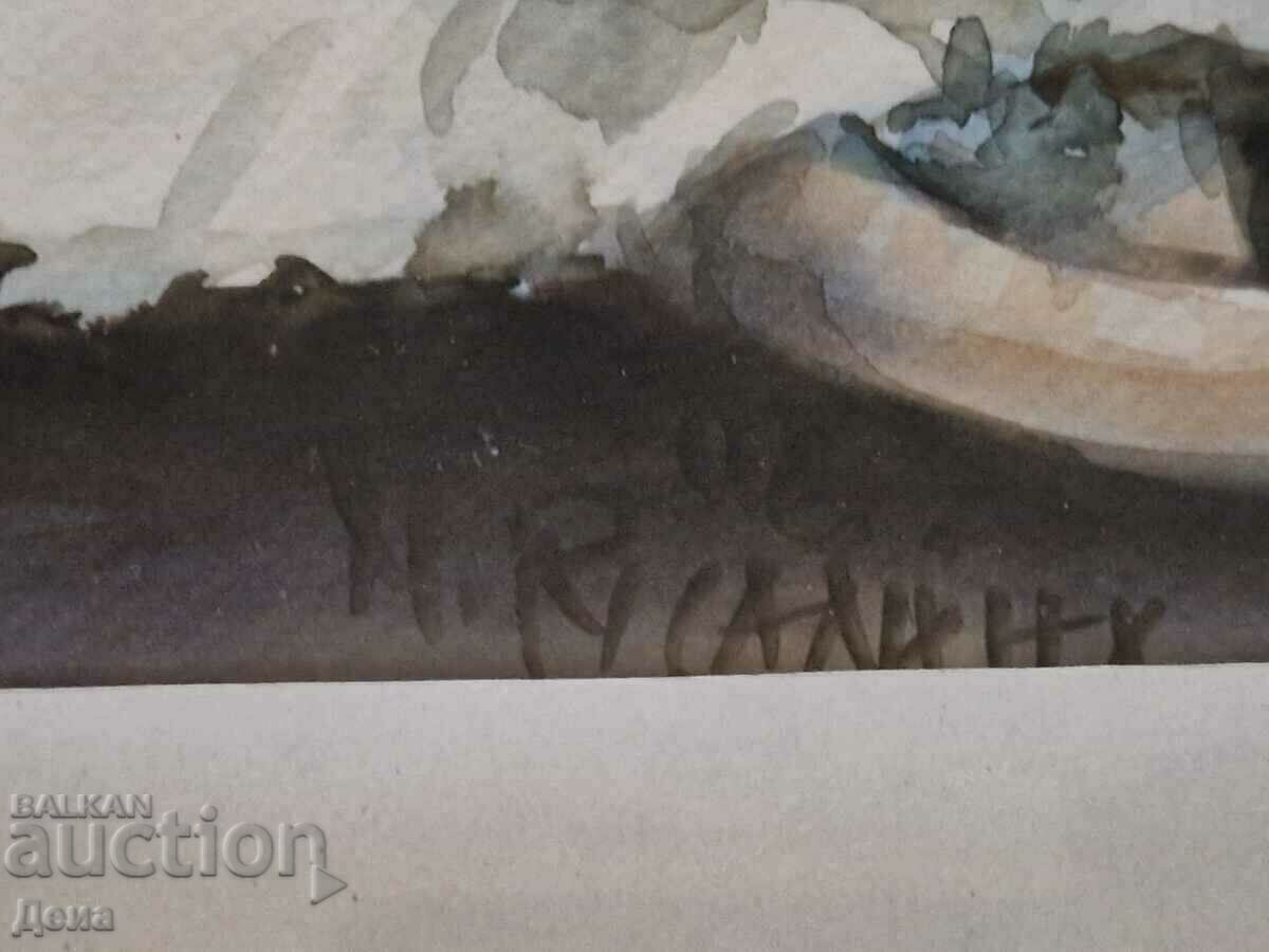 Auction Rusalina Mihailova watercolor Auction Rusalina Mihailova watercolor