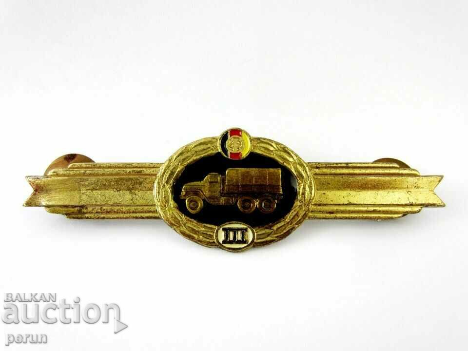 Auction Military badge-GDR-DDR-Military drivers Third class Auction Military badge-GDR-DDR-Military drivers Third class