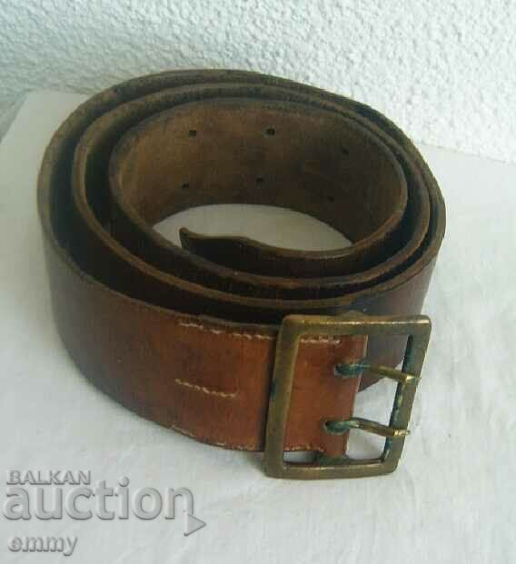 Old military leather officer's belt