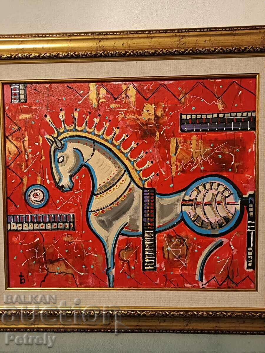 Pictură veche în ulei - 5