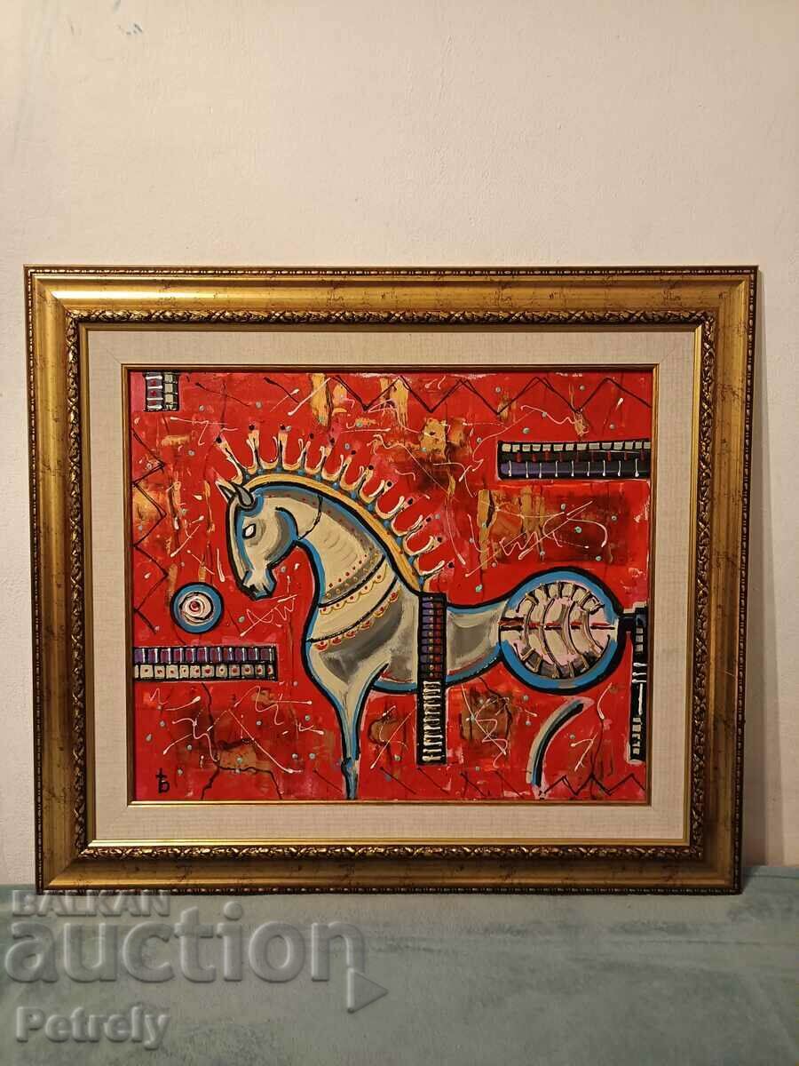 Pictură veche în ulei - 6