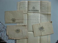 4 pcs. telegrams Principality of Bulgaria 1898