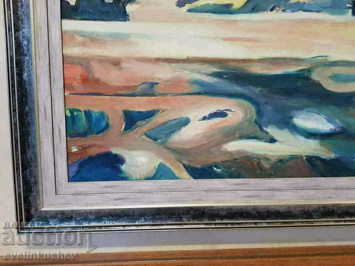 Large Oil Painting "Rainy Horizon" - 5 Large Oil Painting "Rainy Horizon" - 5