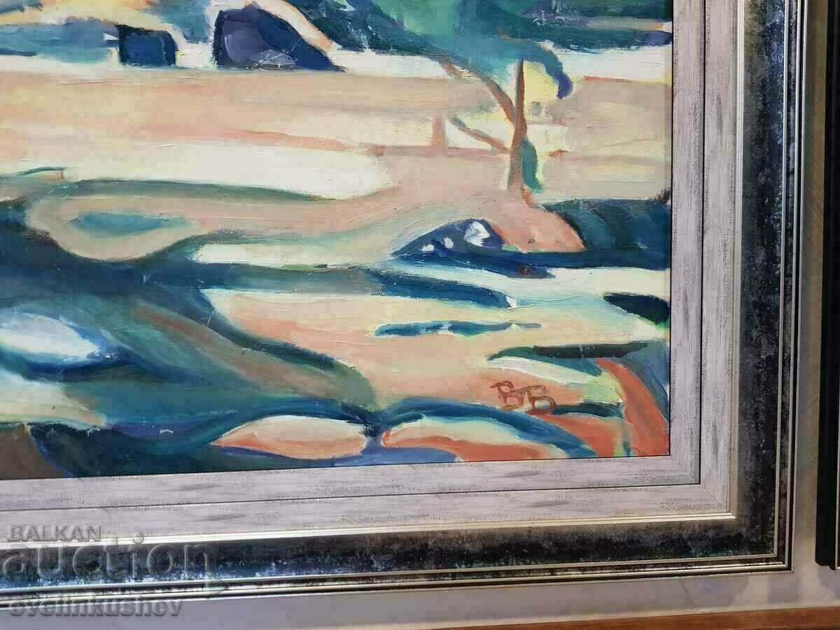 Large Oil Painting "Rainy Horizon" - 6 Large Oil Painting "Rainy Horizon" - 6