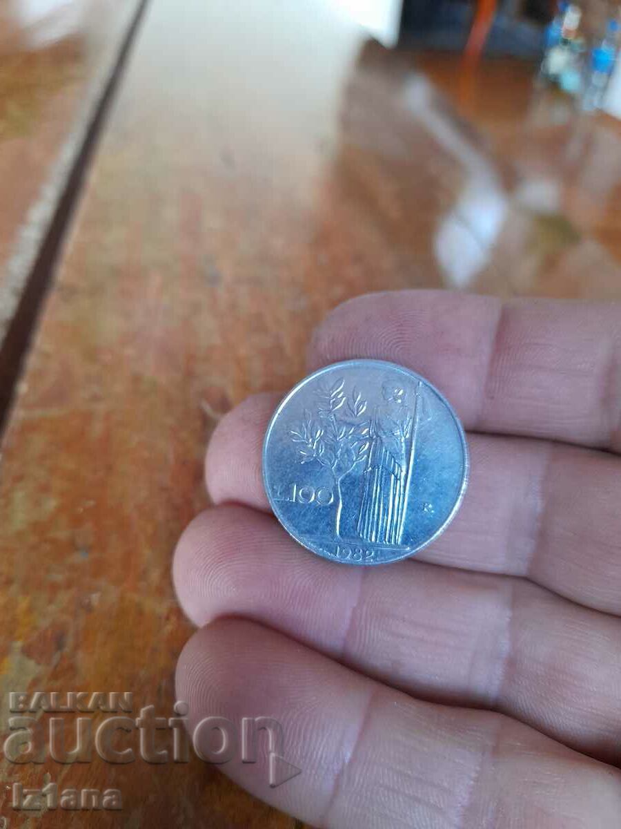 Moneda 100 Lireti 1982