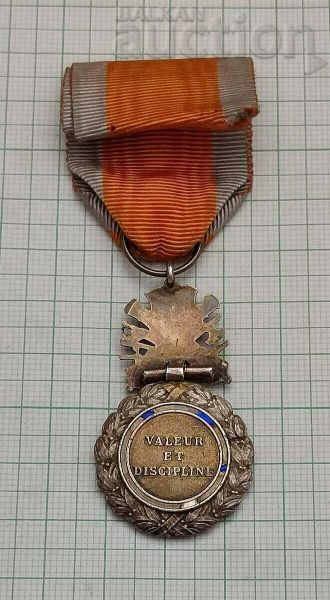 Delivery of FRANCE SILVER MEDAL 1870 VALEUR ET DISCIPLINE Delivery of FRANCE SILVER MEDAL 1870 VALEUR ET DISCIPLINE