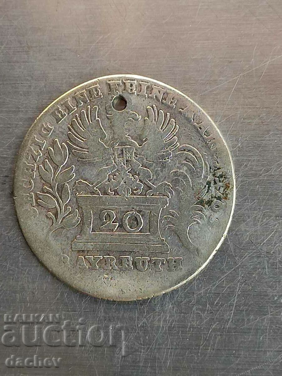 Ασημένιο νόμισμα Γερμανίας Kreuzer Kreuzera ασήμι 1763 με τιμή € 21.00 | 41.07 BGN