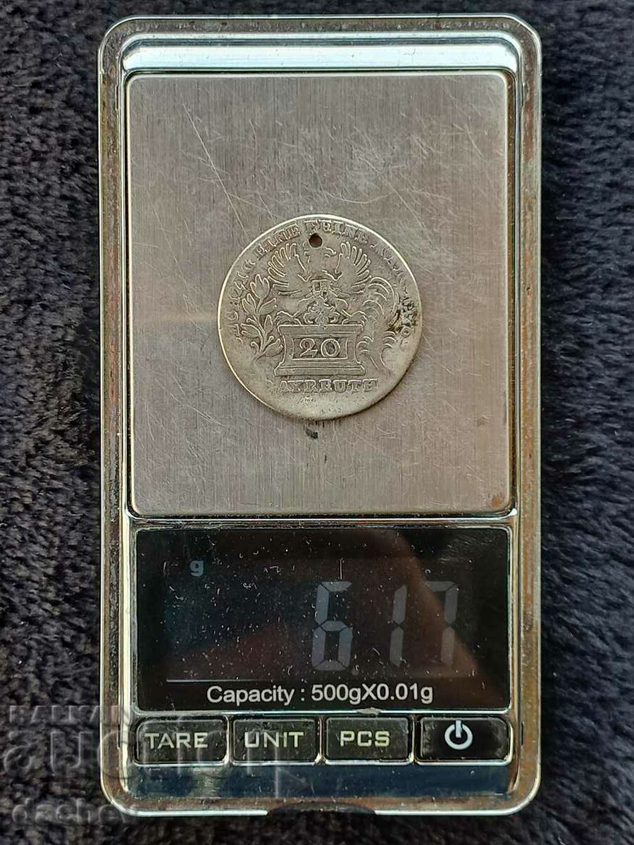 Παράδοση Ασημένιο νόμισμα Γερμανίας Kreuzer Kreuzera ασήμι 1763