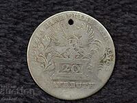 Сребърна монета Германия кройцер кройцера 1763г сребро