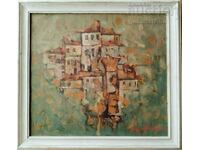 Painting "The Old City", 1998, art. Velo Mitev (1948-2011)
